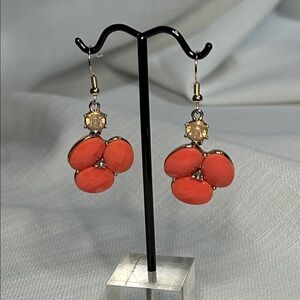 Blush Colored Floral Earrings